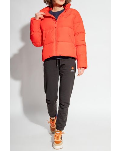 Lacoste Down Jacket With Logo - Red