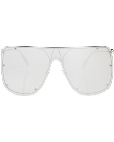 Alexander McQueen Sunglasses With Logo, - Metallic