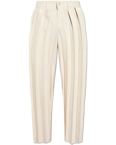 Homme Plissé Issey Miyake Pleated Trousers, - White