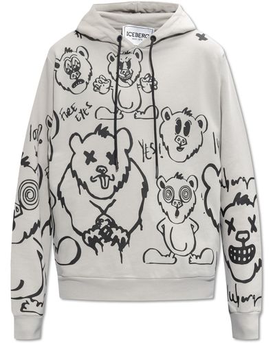 Iceberg Printed Hoodie - White