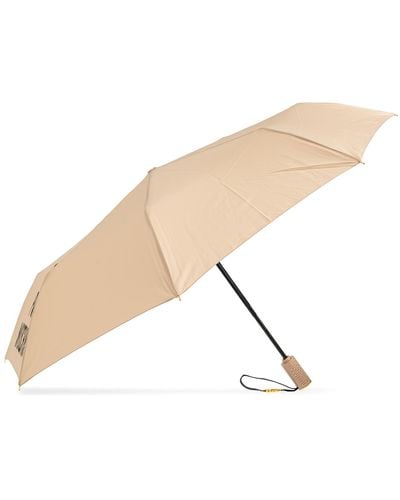 Moschino Umbrella With Logo, - Natural