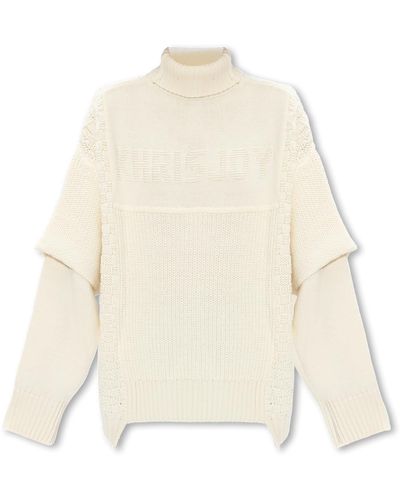 Khrisjoy Oversize Turtleneck Sweater - White