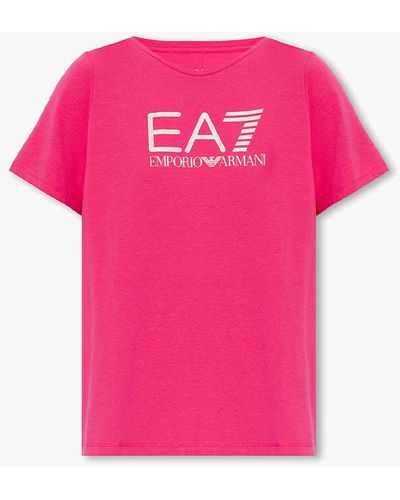 EA7 T-shirt With Logo - Pink