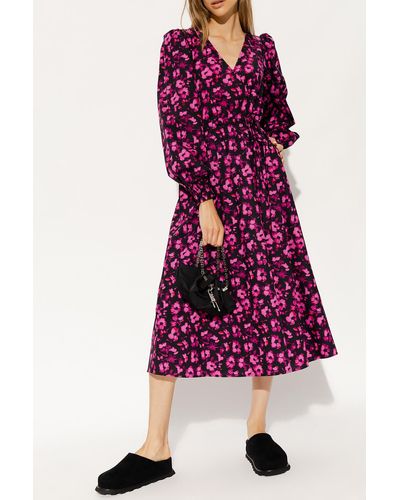 Gestuz 'dayagz' Dress With Floral Motif - Purple