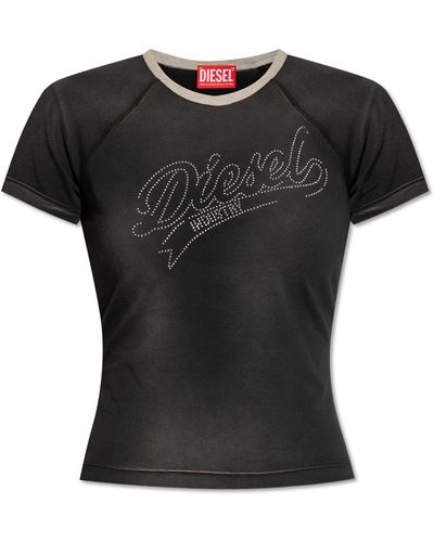 DIESEL ‘T-Vincie’ T-Shirt With Logo - Black