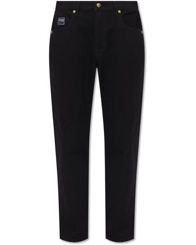 Versace Jeans Couture Jeans With Logo Patch - Black