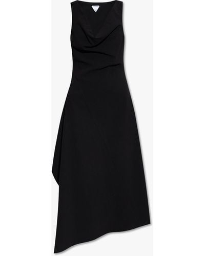 Bottega Veneta Black Asymmetric Sleeveless Dress