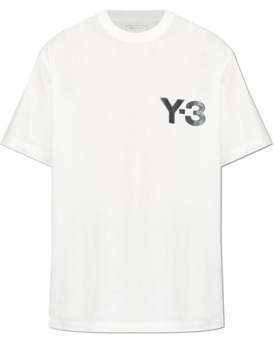 Y-3 T-Shirt With Printed Logo - White