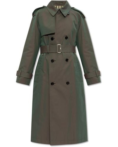 Burberry Cotton Trench Coat - Green