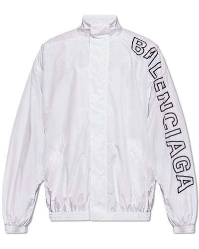 Balenciaga Jacket With Logo, - White
