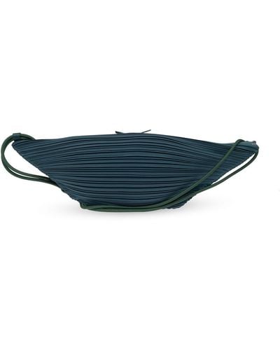 PLEATS PLEASE Issey Miyake - Small Cross Body Bag In Nylon Polyester Plissé  With Vertical Narrow Pleats :: Ivo Milan