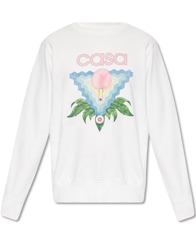 Casablancabrand 'memphis Icon' Sweatshirt With Print - White