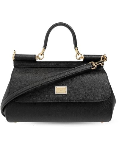 Dolce & Gabbana Sicily Shoulder Bag, - Black
