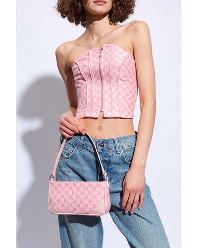 MISBHV Monogrammed Shoulder Bag - Pink