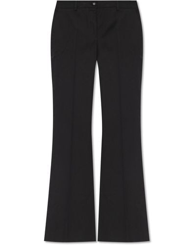 Dolce & Gabbana Pleat-front Trousers, - Black