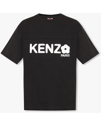 KENZO Boke Flower Brand-print Cotton-jersey T-shirt X - Black