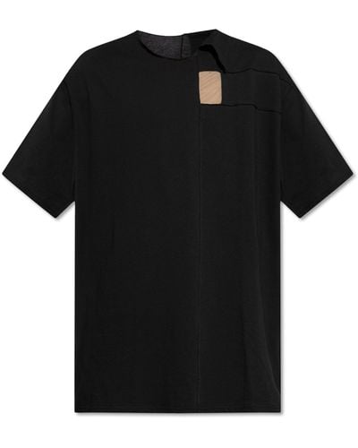 Yohji Yamamoto Asymmetrical T-shirt, - Black