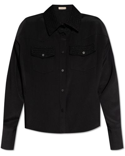 The Mannei 'toledo' Silk Shirt, - Black