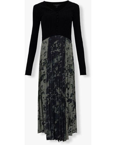 AllSaints 'leowa' Dress With Cardigan - Black