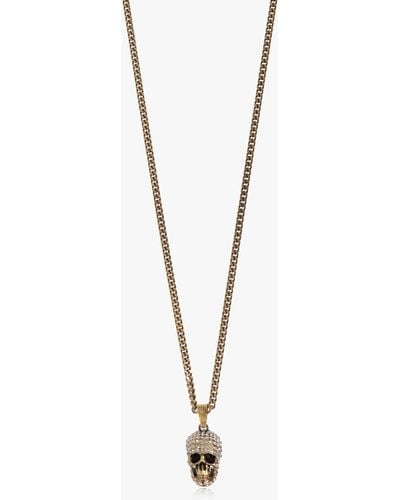 Alexander McQueen Brass Necklace, - Metallic