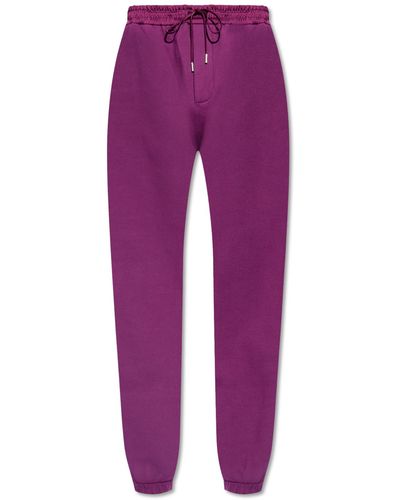 Saint Laurent Sweatpants With Logo, - Purple