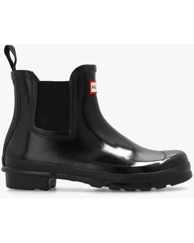 HUNTER 'original Chelsea Gloss' Rain Boots - Black