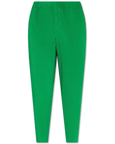 Homme Plissé Issey Miyake Pleated Pants - Green