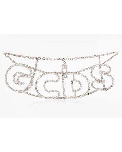 Gcds Choker With Logo - Metallic