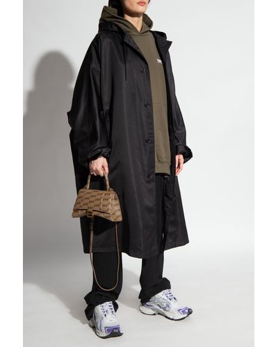 Balenciaga Hooded Coat - Black