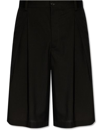 Emporio Armani Wool Shorts, - Black