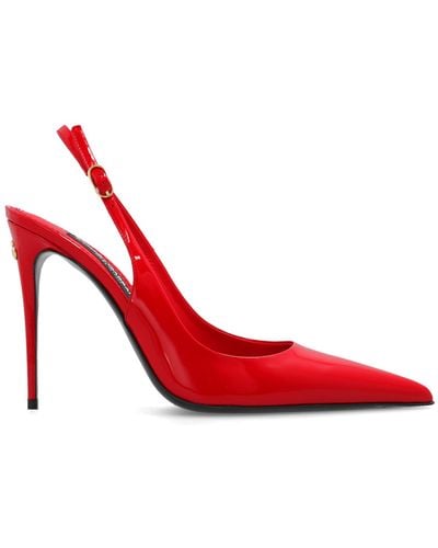 Dolce & Gabbana Patent-finish Court Shoes - Red