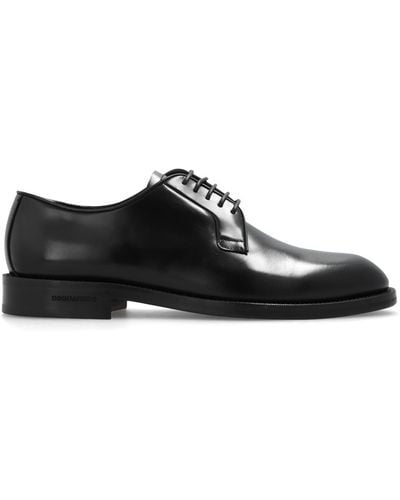 DSquared² Leather Derby Shoes, - Black