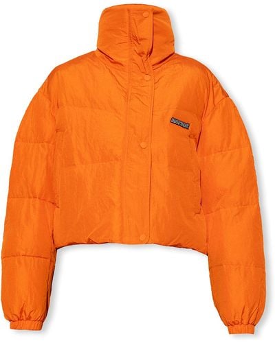 Isabel Marant ‘Telia’ Cropped Jacket With Logo - Orange