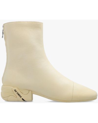 Raf Simons 'solaris' Heeled Ankle Boots - White