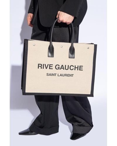Saint Laurent 'rive Gauche Large' Shopper Bag, - Natural