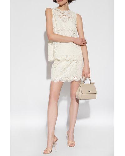 Dolce & Gabbana Lace Skirt - White