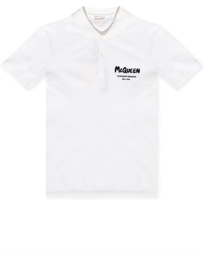 Alexander McQueen Polo Shirt With Logo - White
