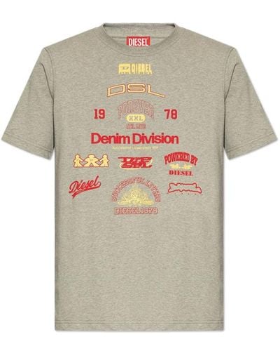 DIESEL 't-just-n14' T-shirt With Print, - White
