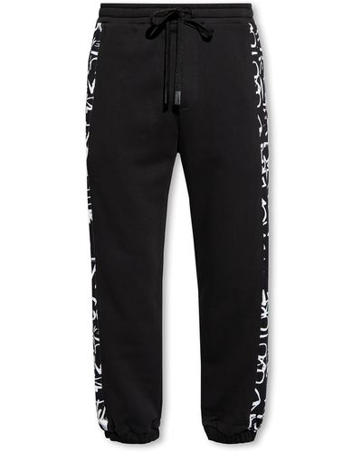 Versace Printed Sweatpants - Black
