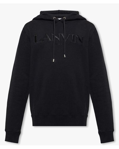 Lanvin Hoodie With Logo - Blue