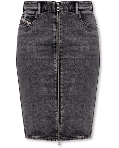 DIESEL De-pencil-z Denim Skirt - Grey