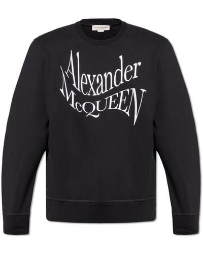 Alexander McQueen Sweatshirt With Logo, - Black