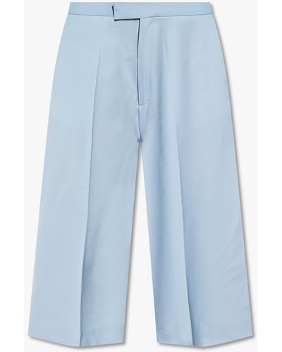 BITE STUDIOS Pleat-Front Shorts - Blue