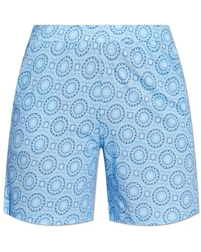 Hanro Patterned Shorts, - Blue
