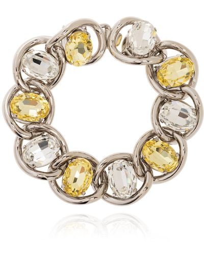 Marni Rhinestone-Embellished Bracelet - Metallic