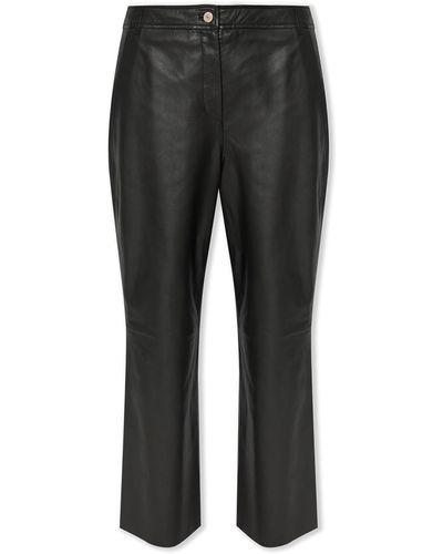 PS by Paul Smith Leather Trousers - Black