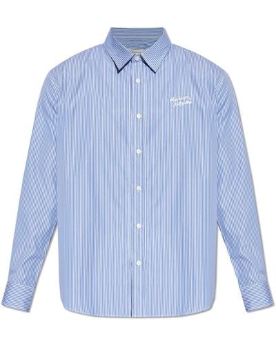 Maison Kitsuné Shirt With Logo, - Blue