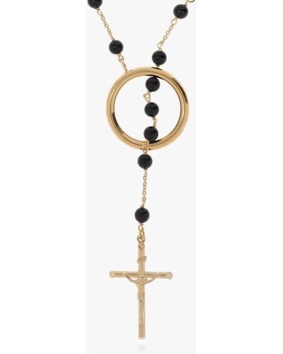 Dolce & Gabbana Necklace With Religious Motif, - Metallic