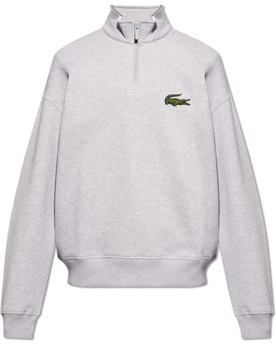 Lacoste Sweatshirt With Stand-Up Collar - White