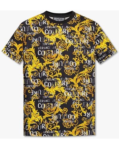 Versace Patterned T-shirt - Yellow
